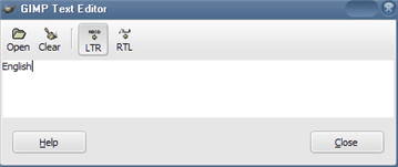 GIMP text editor