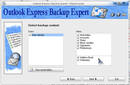 Outlook Express Backup Expert