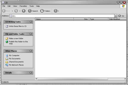 Writable CD folder